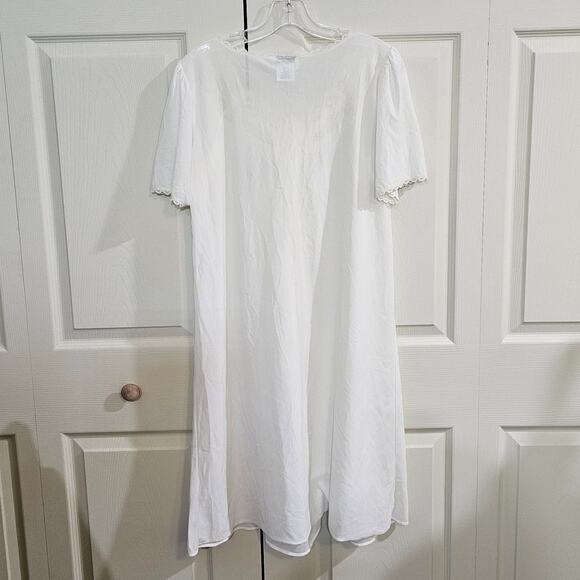 Vanity Fair Silky Nylon Nightgown Vintage Lace Floral Cottagecore Medium - Picture 3 of 8